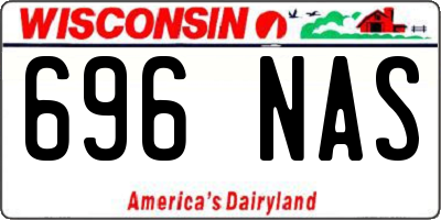 WI license plate 696NAS