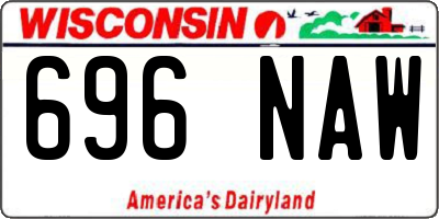 WI license plate 696NAW