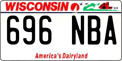 WI license plate 696NBA
