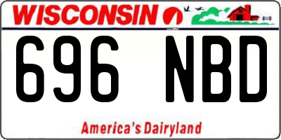 WI license plate 696NBD