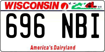 WI license plate 696NBI