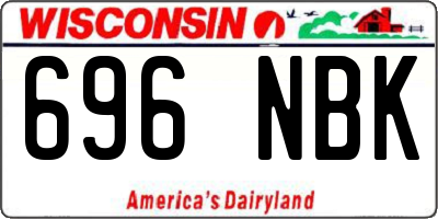 WI license plate 696NBK