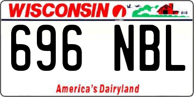 WI license plate 696NBL