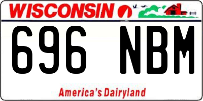 WI license plate 696NBM