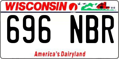 WI license plate 696NBR