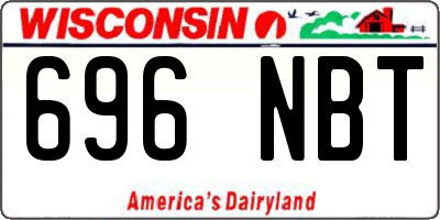 WI license plate 696NBT