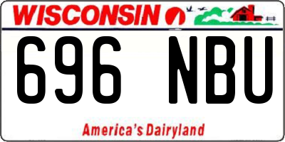 WI license plate 696NBU