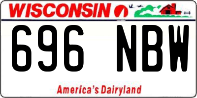 WI license plate 696NBW