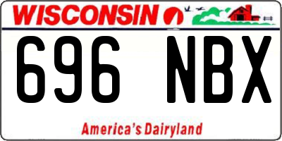 WI license plate 696NBX