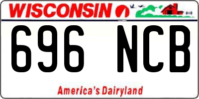 WI license plate 696NCB