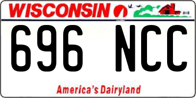 WI license plate 696NCC