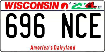 WI license plate 696NCE