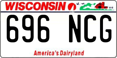 WI license plate 696NCG