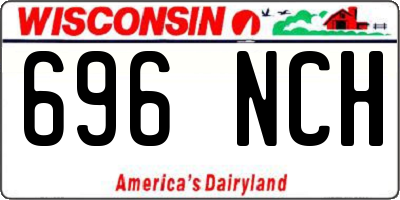 WI license plate 696NCH