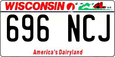 WI license plate 696NCJ