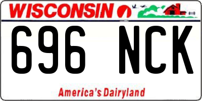 WI license plate 696NCK