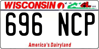 WI license plate 696NCP