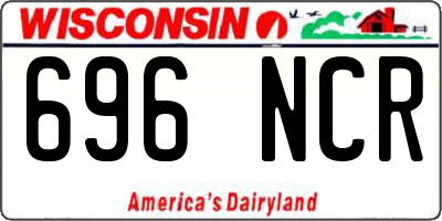 WI license plate 696NCR