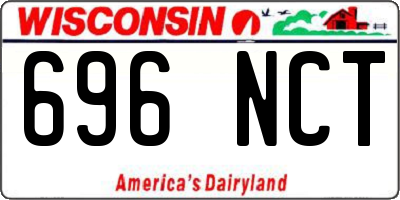 WI license plate 696NCT