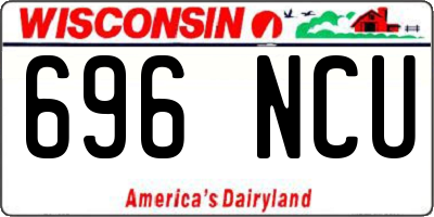 WI license plate 696NCU
