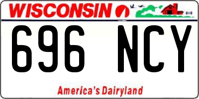 WI license plate 696NCY