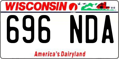 WI license plate 696NDA