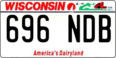 WI license plate 696NDB
