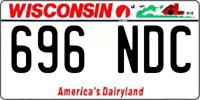 WI license plate 696NDC