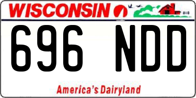 WI license plate 696NDD