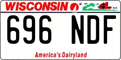 WI license plate 696NDF