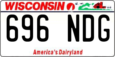 WI license plate 696NDG