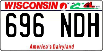 WI license plate 696NDH