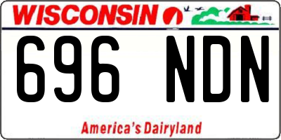 WI license plate 696NDN