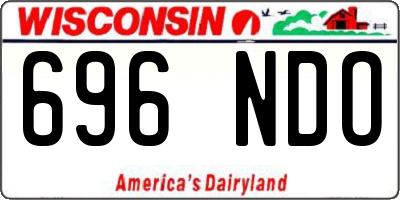 WI license plate 696NDO
