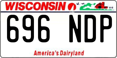 WI license plate 696NDP
