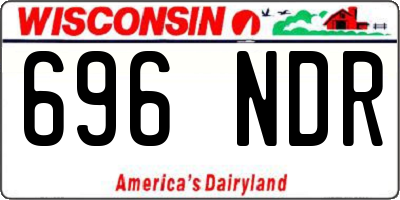 WI license plate 696NDR
