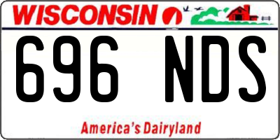 WI license plate 696NDS