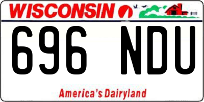 WI license plate 696NDU