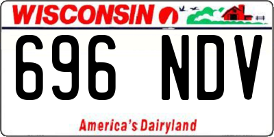 WI license plate 696NDV