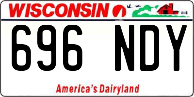 WI license plate 696NDY