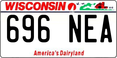WI license plate 696NEA