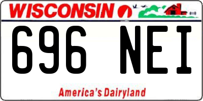 WI license plate 696NEI