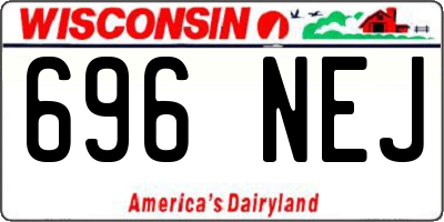 WI license plate 696NEJ