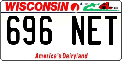 WI license plate 696NET