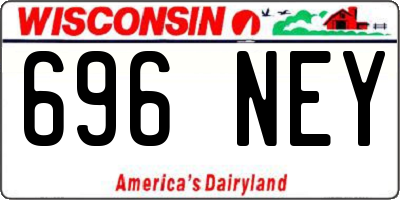 WI license plate 696NEY