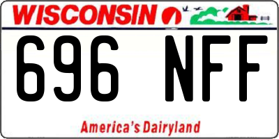 WI license plate 696NFF