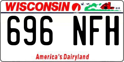 WI license plate 696NFH