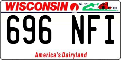 WI license plate 696NFI