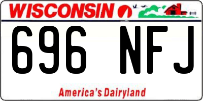 WI license plate 696NFJ