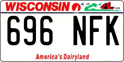 WI license plate 696NFK